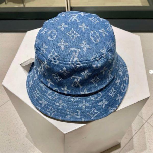 Louis Vuitton Monogram denim bucket hat in blue cotton