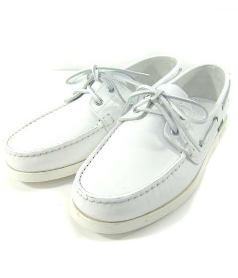 White Calf Leather Paraboot Barth boat shoes
