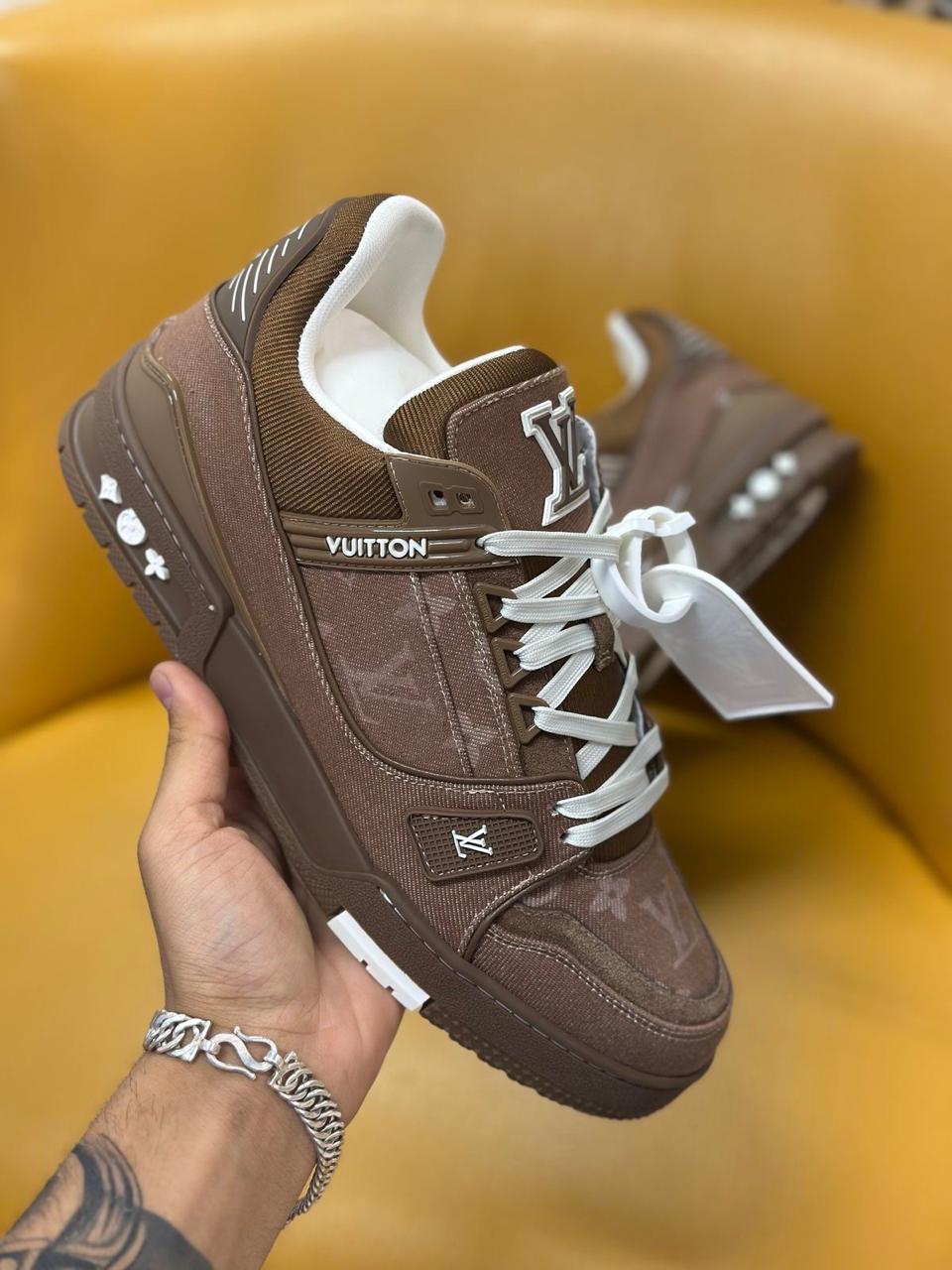 Louis Vuitton LV Trainer sneakers | Brown & Denim
