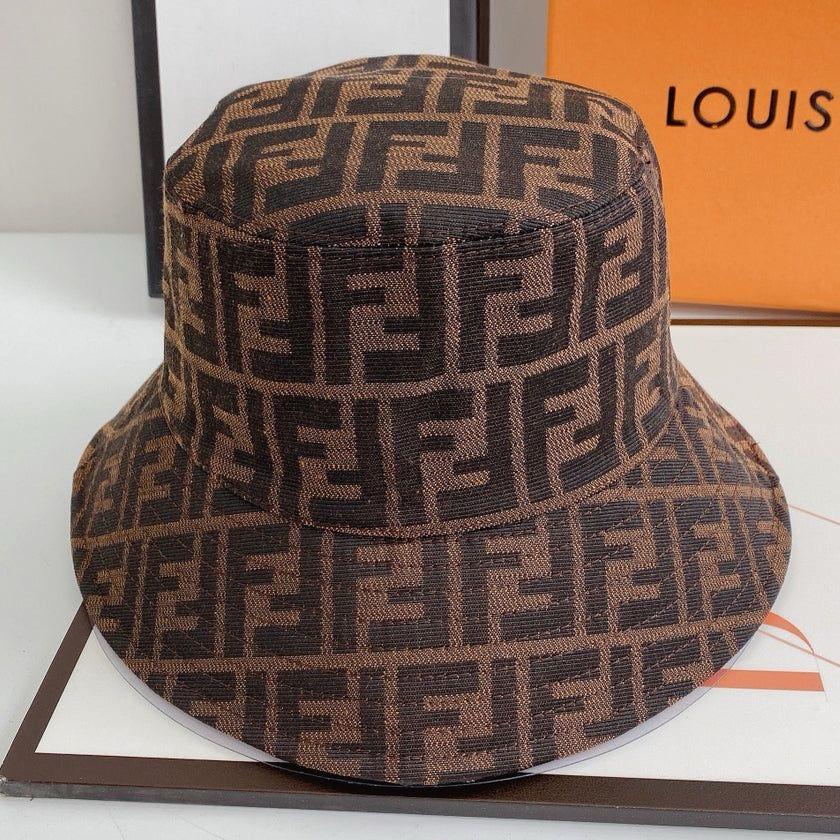 Fendi brown canvas bucket hat