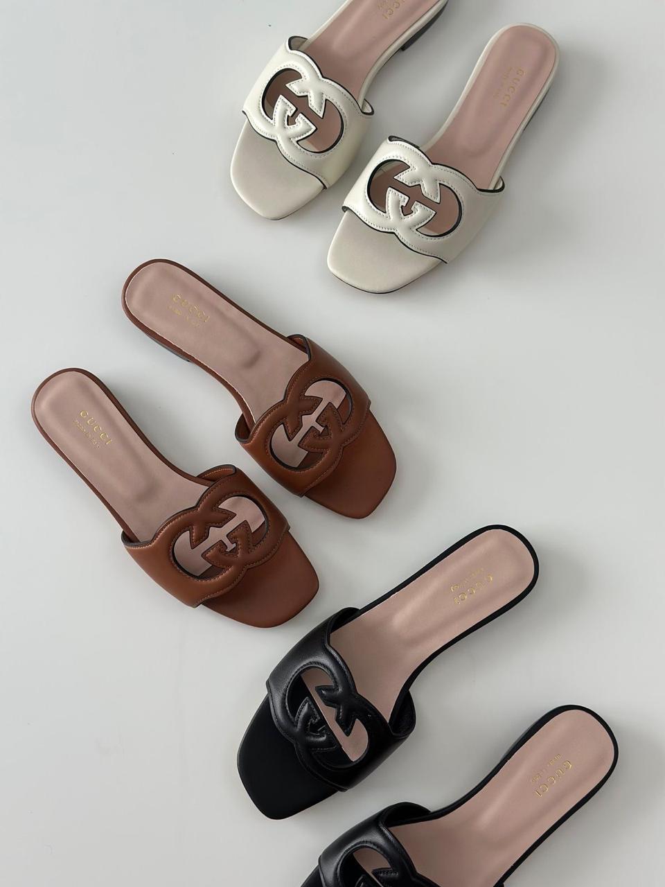 Gucci Interlocking G Cut-Out Slide Sandal