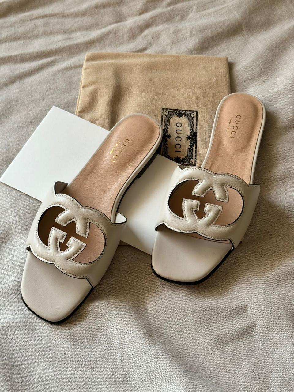 Gucci Interlocking G Cut-Out Slide Sandal