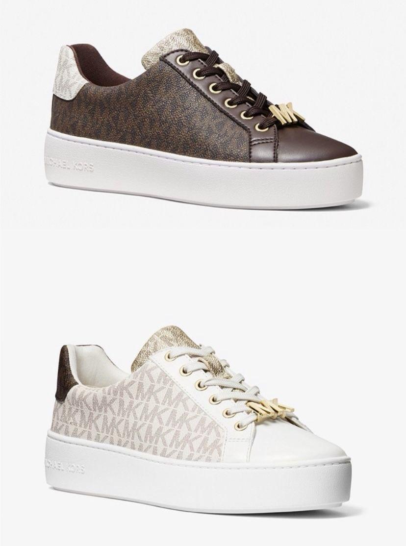 Michael Kors Poppy Color-Block Logo Sneakers