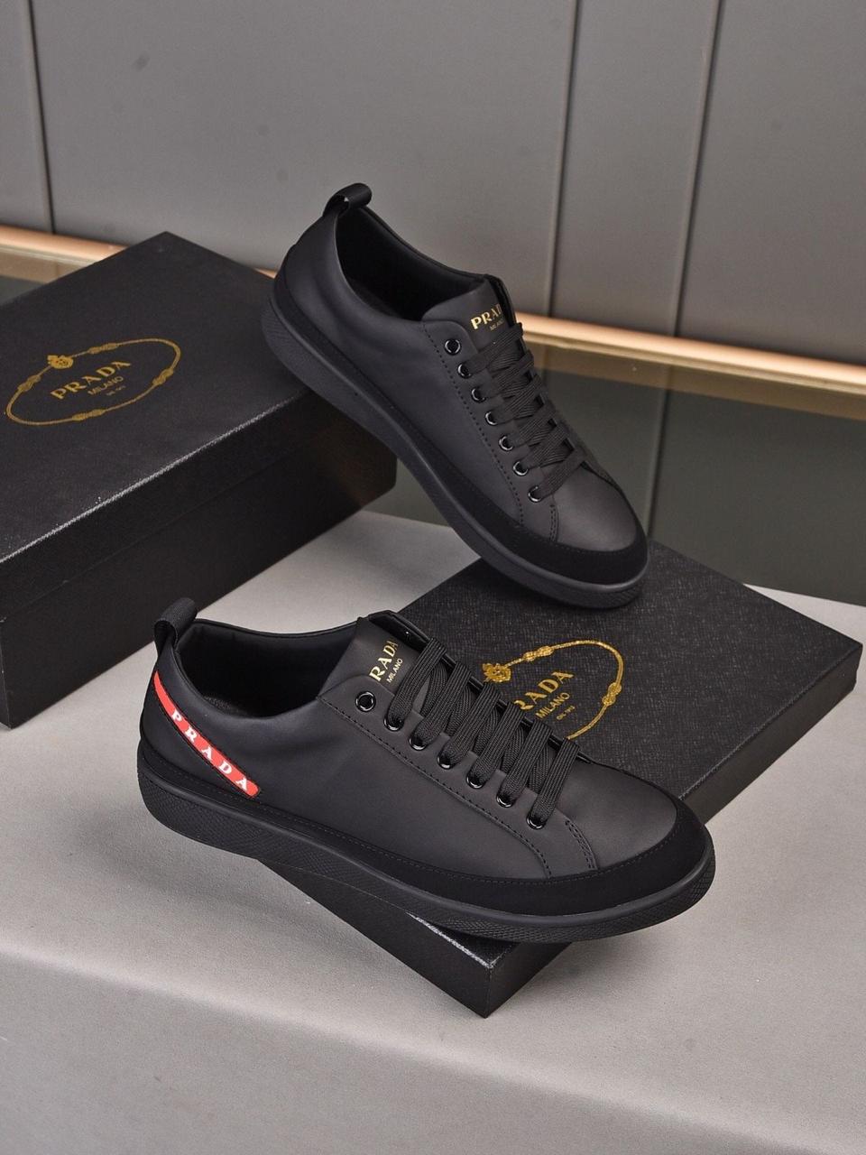 Prada Downtown leather sneakers