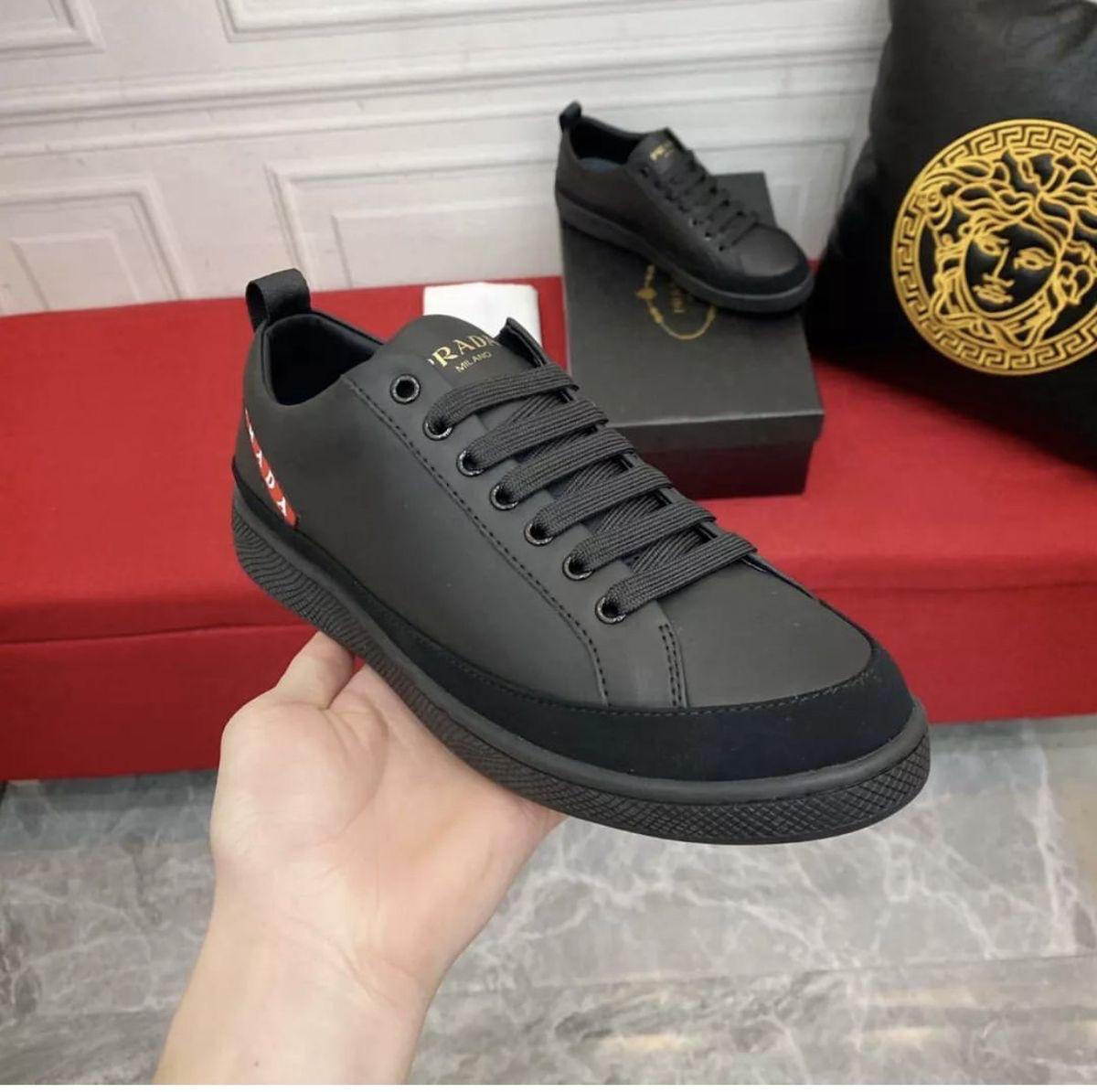 Prada Downtown leather sneakers